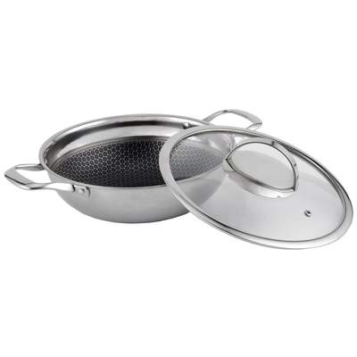 Wonderchef Stanton Non-Stick Kadhai With Lid 24cm-
