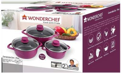 Wonderchef Ceramide Casserole Set - Pink