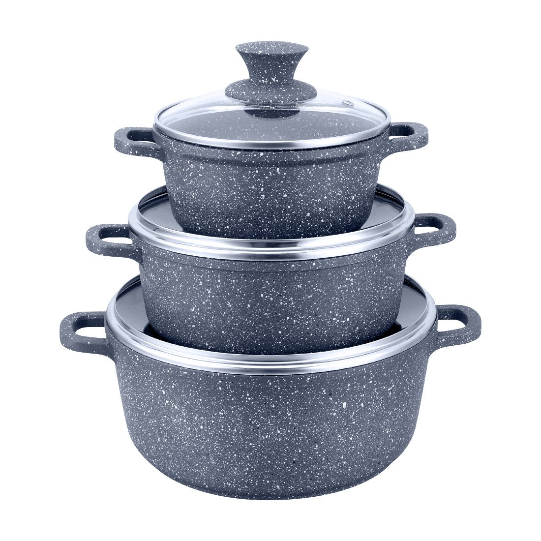 Wonderchef Granite Die-Cast Casserole Set 6Pc-