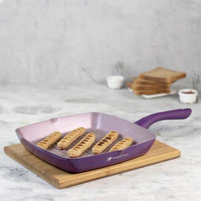 Wonderchef Royal Velvet Grill Pan (Purple) - 26CM