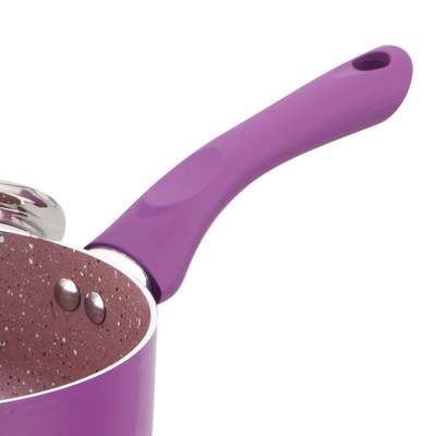 Wonderchef Royal Velvet Sauce Pan With Lid - 18CM,Purple