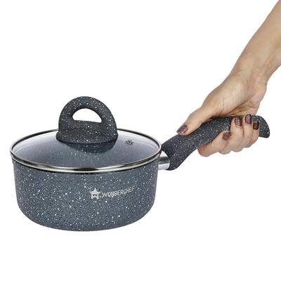 Wonderchef Granite Sauce Pan With Lid - 18CM