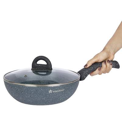 Wonderchef Granite Wok With Lid - 20CM