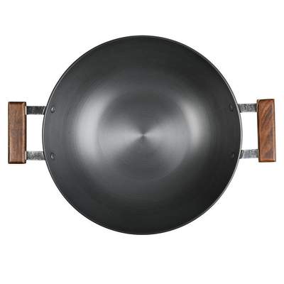 Wonderchef Ebony Hard Anodized Wok With Lid - 24CM