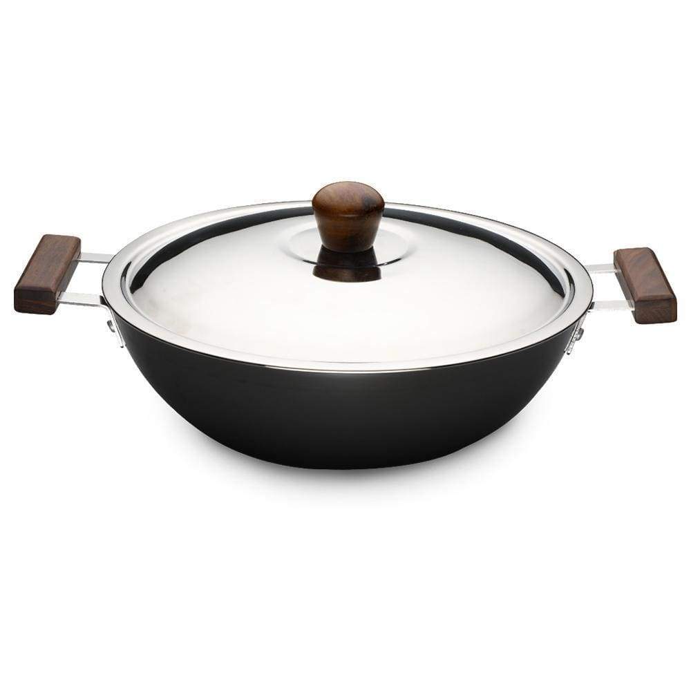 Wonderchef Ebony Deep Kadhai With Lid - 3L