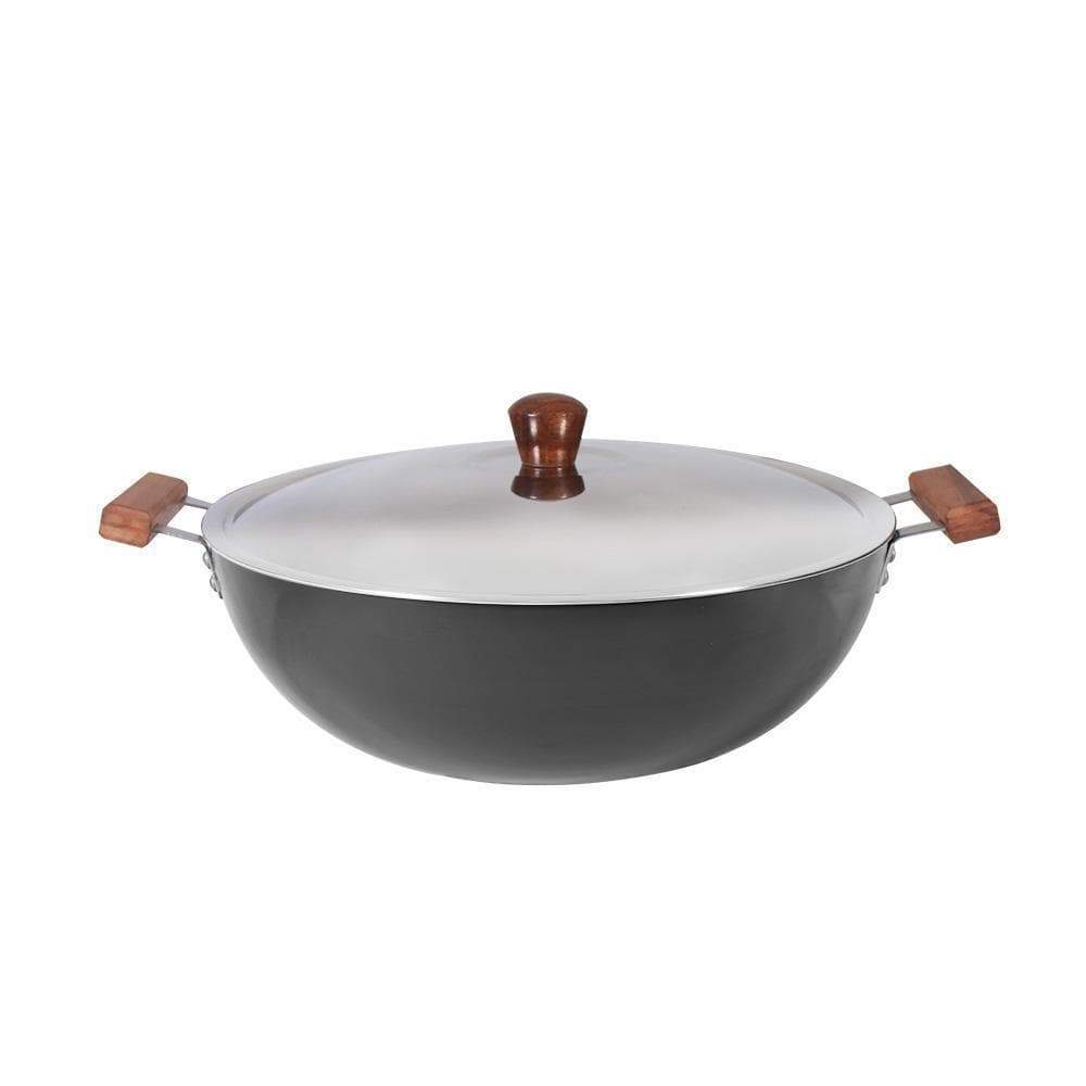 Wonderchef Ebony Deep Kadhai With Lid - 6L