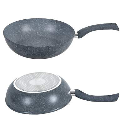 Wonderchef Granite Wok With Lid - 24CM