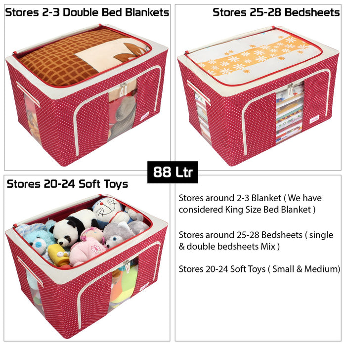 Waterproof Cloth Storage Box 88L