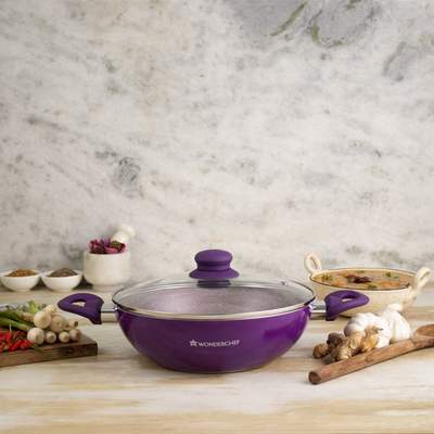 Wonderchef Royal Velvet Wok With Lid - 26CM