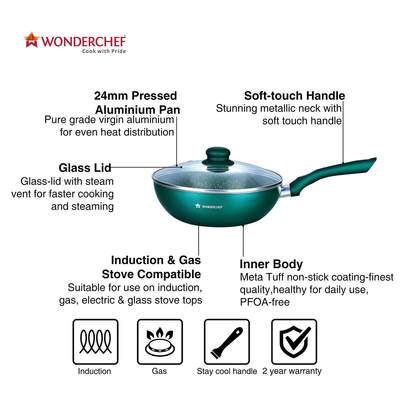 Wonderchef Royal Velvet Set - Olive Green