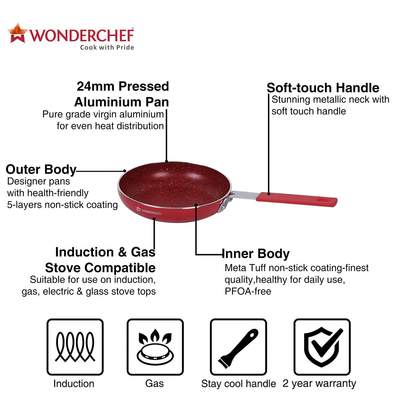 Wonderchef Royal Velvet Set - Red