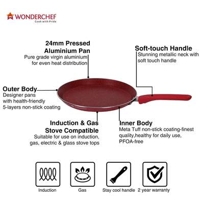 Wonderchef Royal Velvet Set - Red