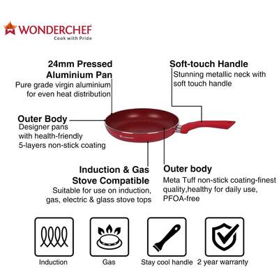 Wonderchef Royal Velvet Set - Red