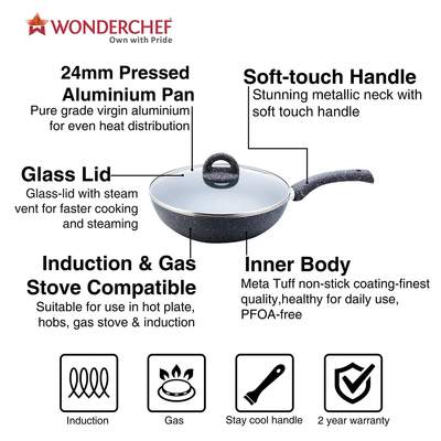 Wonderchef Granite Set With Free Dosa Tawa 26cm
