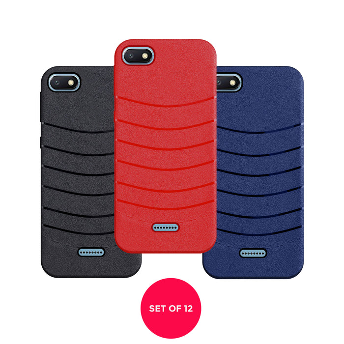 Designer Soft TPU Fancy Back Case Cover for Red MI 6A (12 PCS. SET)