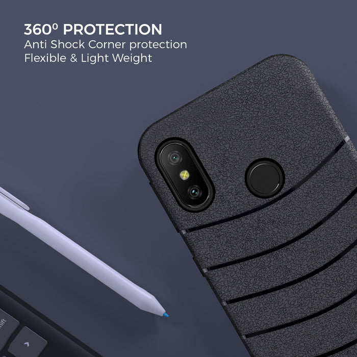 Designer Soft TPU Fancy Back Case Cover for Red MI 6 Pro