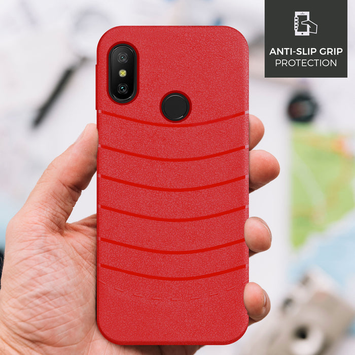 Designer Soft TPU Fancy Back Case Cover for Red MI 6 Pro