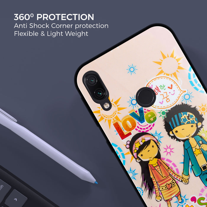 Designer Soft TPU Fancy Back Case Cover for Mi Redmi Note 7 Pro
