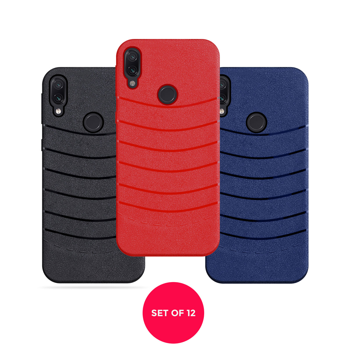 Designer Soft TPU Fancy Back Case Cover for Mi Redmi Note 7 (12 PCS. SET)