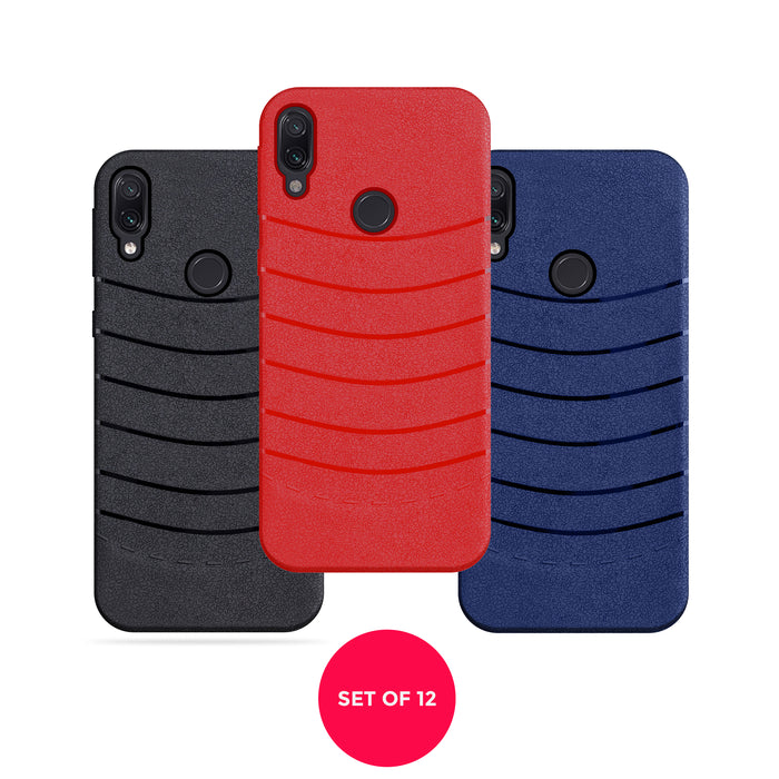 Designer Soft TPU Fancy Back Case Cover for Mi Redmi Note 7 (12 PCS. SET)