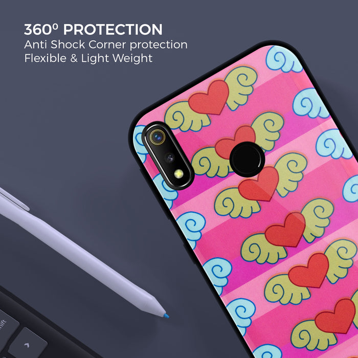 Designer Soft TPU Fancy Back Case Cover for Real Me3