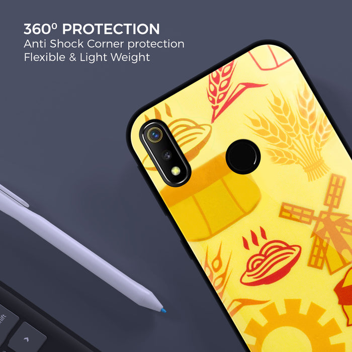 Designer Soft TPU Fancy Back Case Cover for Real Me3