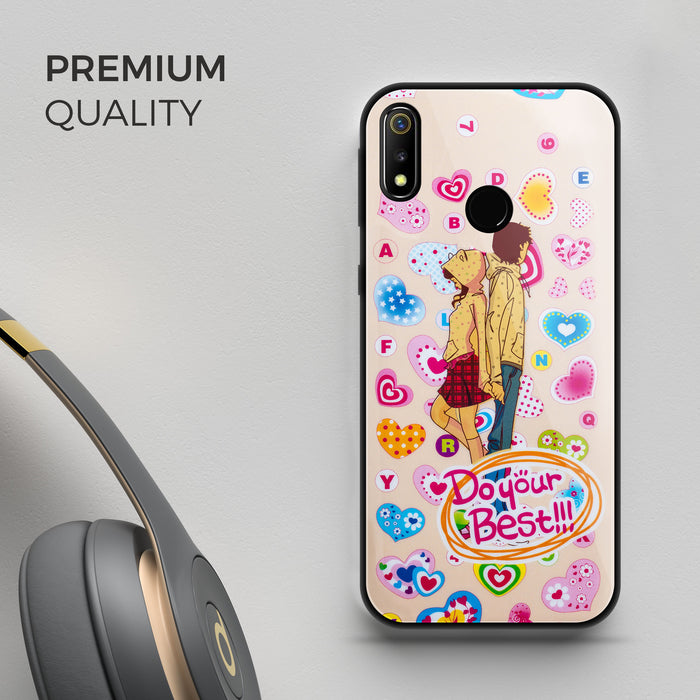 Designer Soft TPU Fancy Back Case Cover for Real Me3