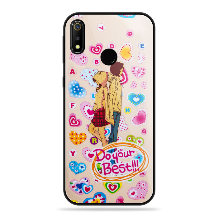 Designer Soft TPU Fancy Back Case Cover for Real Me3 (24 PCS. SET)