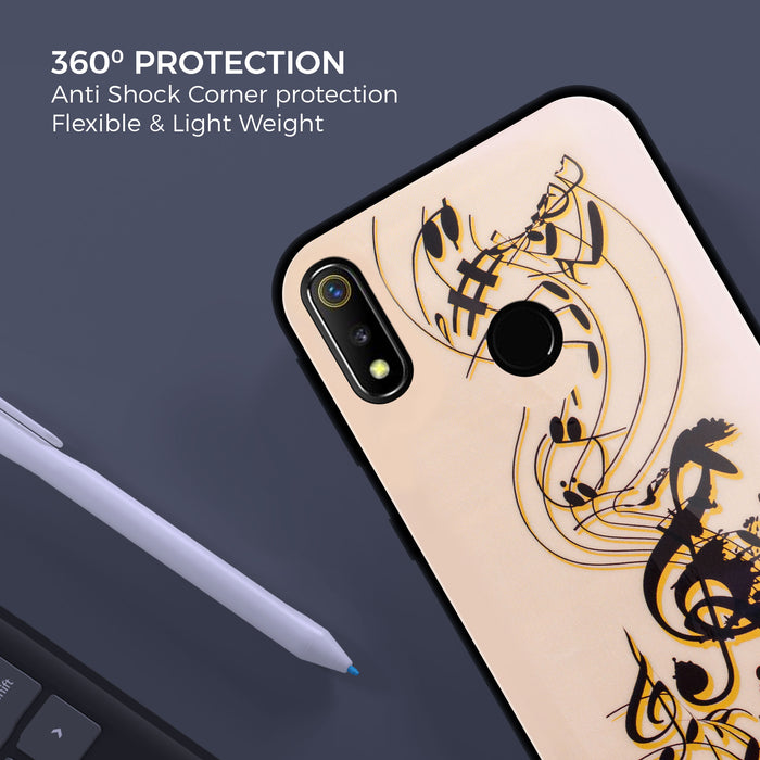 Designer Soft TPU Fancy Back Case Cover for Real Me3