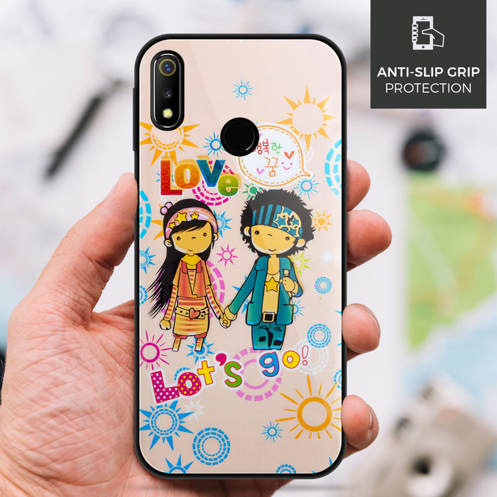 Designer Soft TPU Fancy Back Case Cover for Real Me3