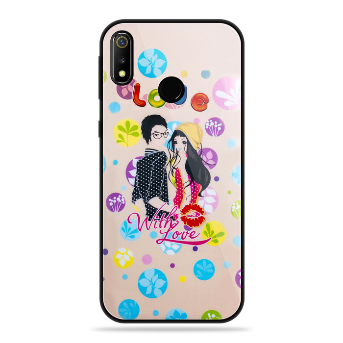 Designer Soft TPU Fancy Back Case Cover for Real Me3 (24 PCS. SET)