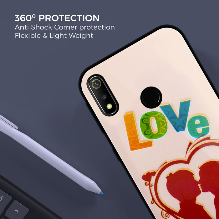 Designer Soft TPU Fancy Back Case Cover for Real Me3