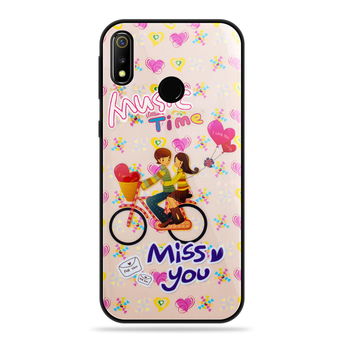 Designer Soft TPU Fancy Back Case Cover for Real Me3 (24 PCS. SET)