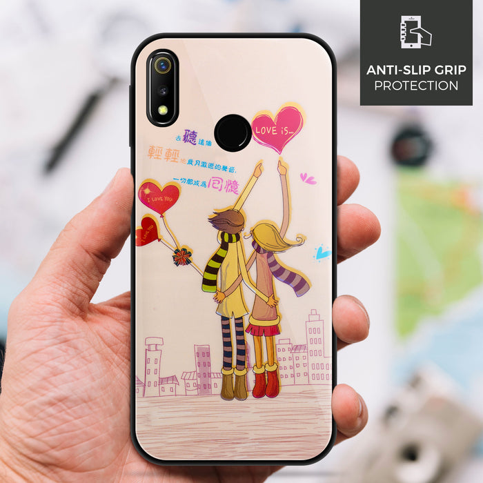 Designer Soft TPU Fancy Back Case Cover for Real Me3