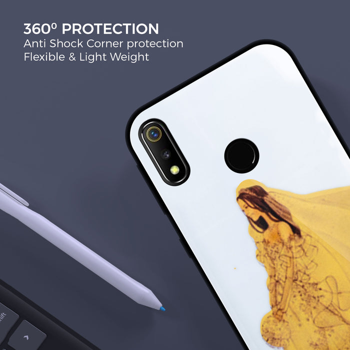 Designer Soft TPU Fancy Back Case Cover for Real Me3