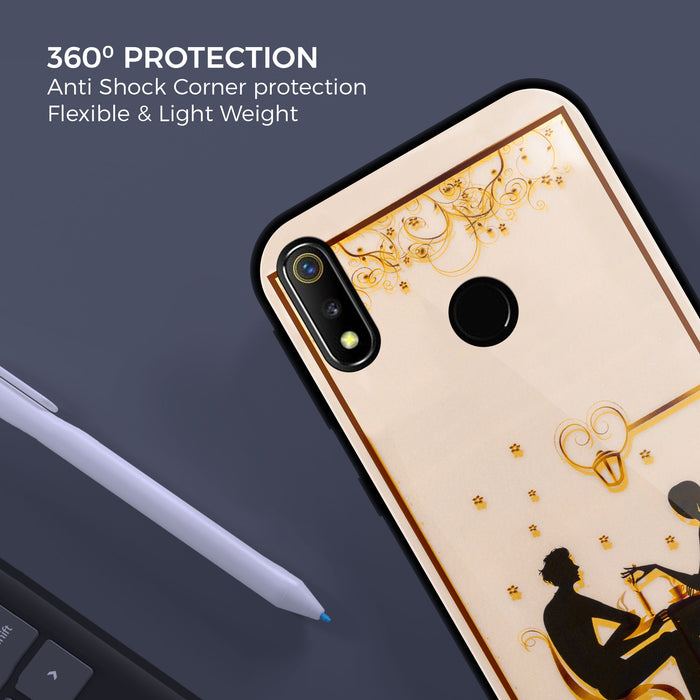 Designer Soft TPU Fancy Back Case Cover for Real Me3