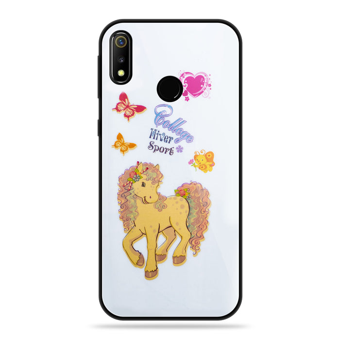 Designer Soft TPU Fancy Back Case Cover for Real Me3 (24 PCS. SET)