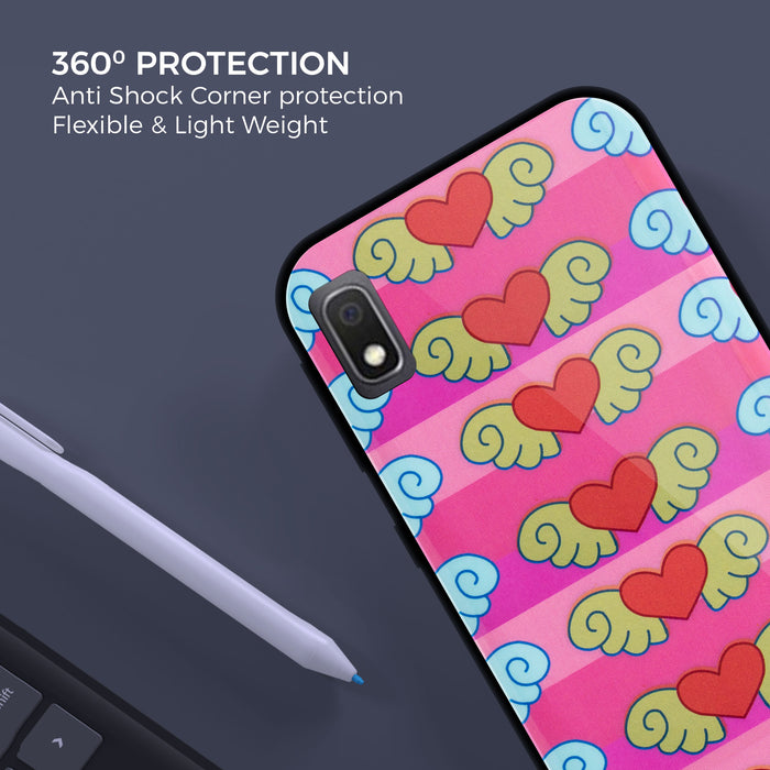 Designer Soft TPU Fancy Back Case Cover for Samsung A10