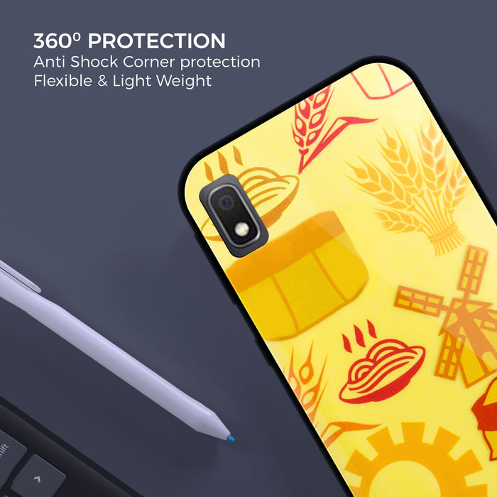 Designer Soft TPU Fancy Back Case Cover for Samsung A10