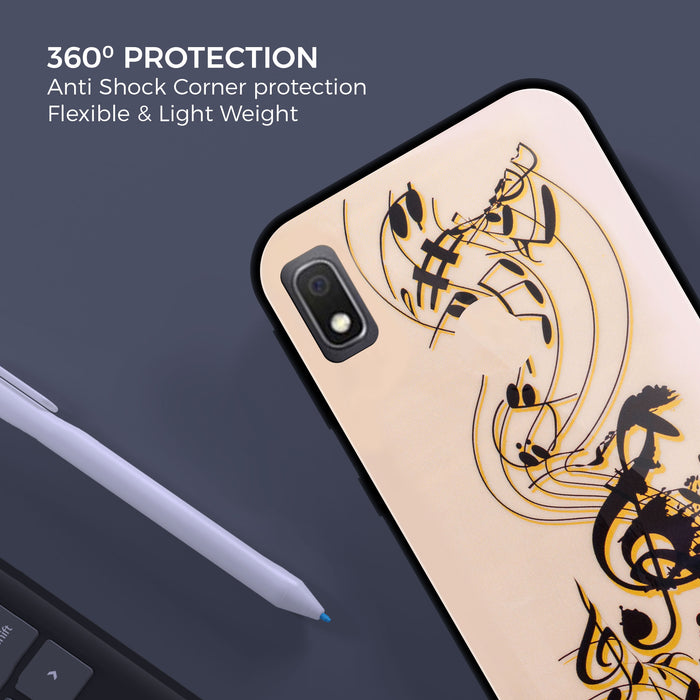 Designer Soft TPU Fancy Back Case Cover for Samsung A10