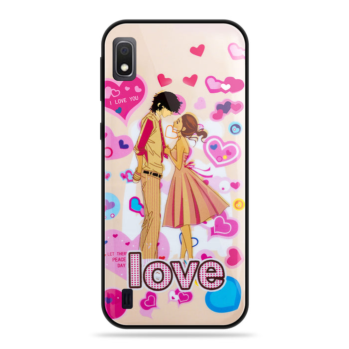 Designer Soft TPU Fancy Back Case Cover for Samsung A10