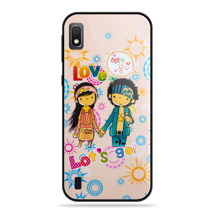 Designer Soft TPU Fancy Back Case Cover for Samsung A10