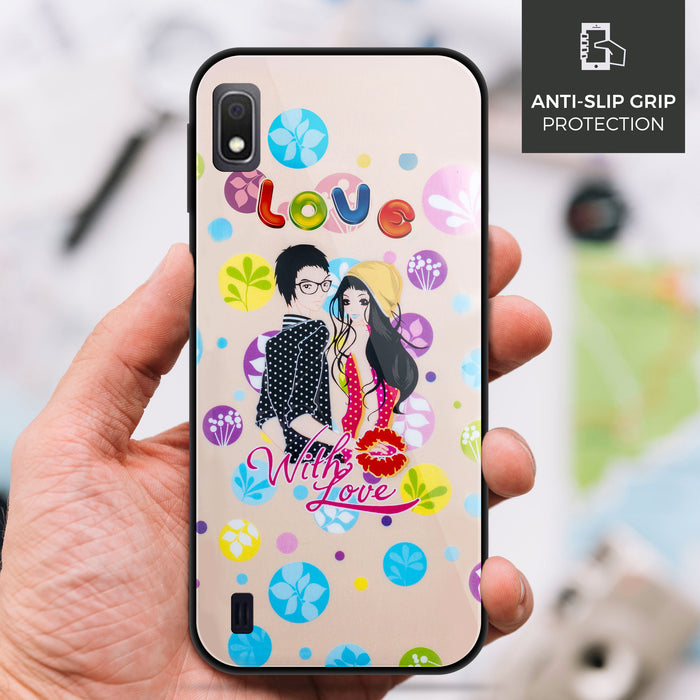 Designer Soft TPU Fancy Back Case Cover for Samsung A10