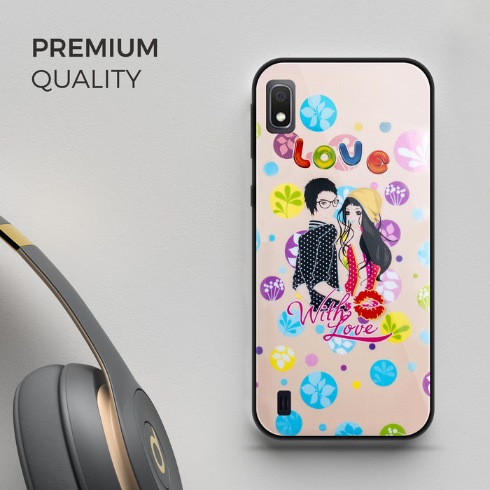 Designer Soft TPU Fancy Back Case Cover for Samsung A10