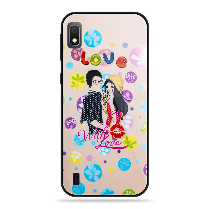 Designer Soft TPU Fancy Back Case Cover for Samsung A10 (24 PCS. SET)