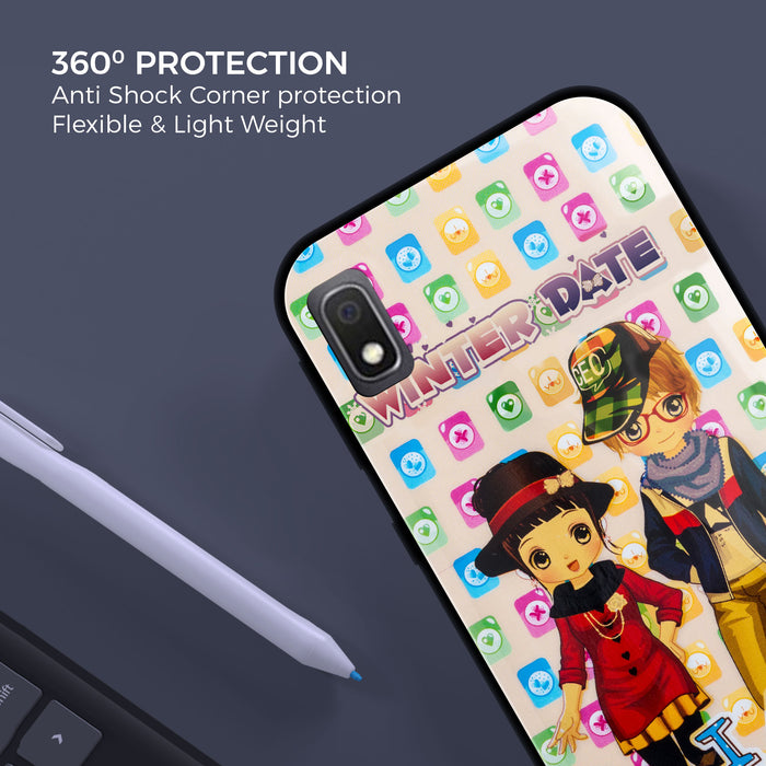 Designer Soft TPU Fancy Back Case Cover for Samsung A10