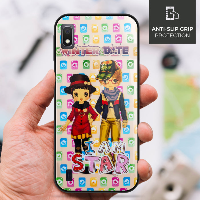 Designer Soft TPU Fancy Back Case Cover for Samsung A10