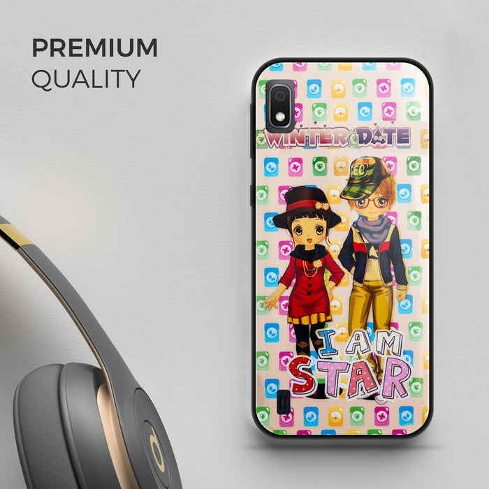 Designer Soft TPU Fancy Back Case Cover for Samsung A10