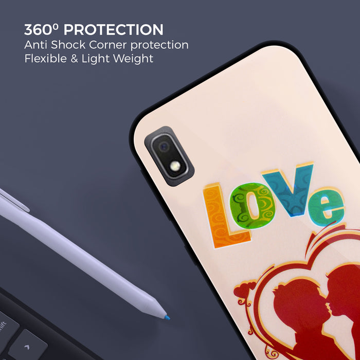 Designer Soft TPU Fancy Back Case Cover for Samsung A10
