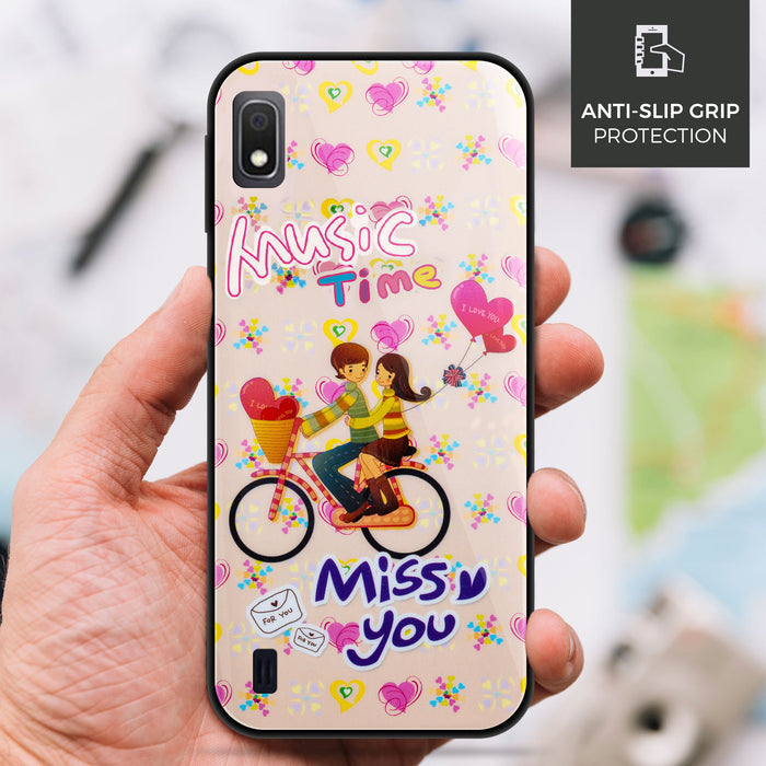 Designer Soft TPU Fancy Back Case Cover for Samsung A10